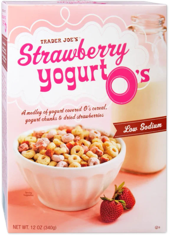 Strawberry Yogurt O’s 12 Oz Crunchy Tangy Sweet Yogurt Coated Cereal