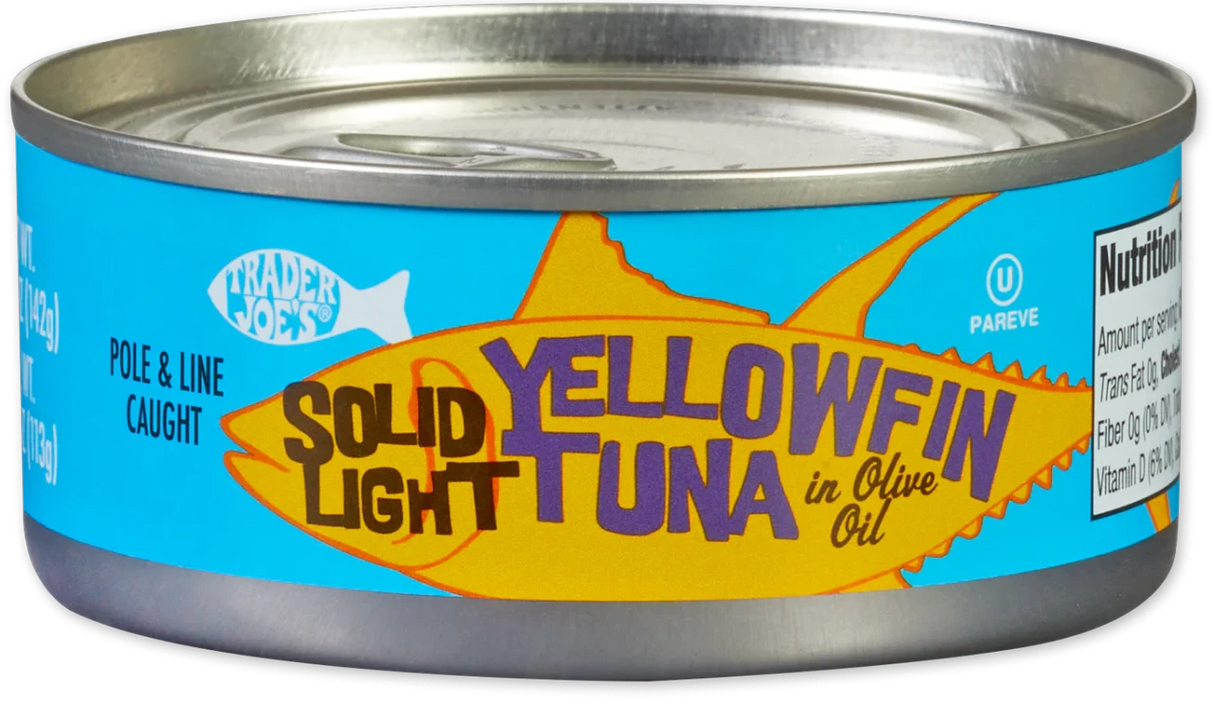 Trader Joe’s Solid Light Yellowfin Tuna in Olive Oil – Dolphin-Safe & Delicious