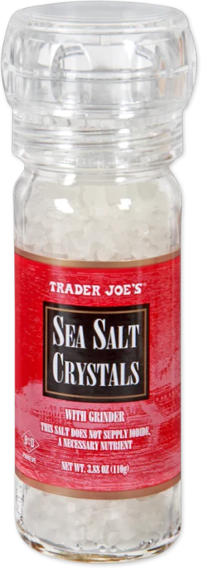 Trader Joe’s Sea Salt Crystals – Gourmet South African Salt with Grinder