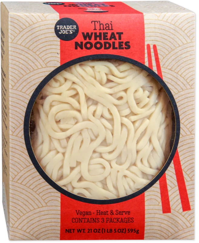 Trader Joe’s Thai Wheat Noodles – 21 Oz Ready-to-Eat Asian Noodles
