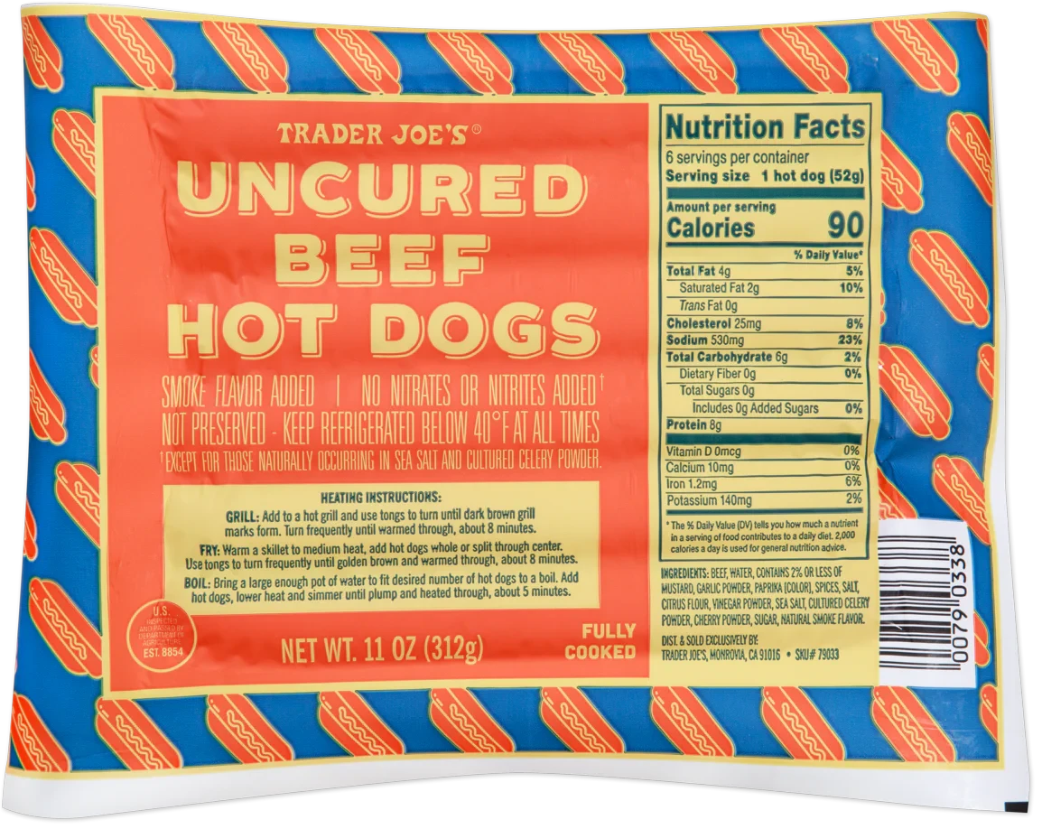 Uncured Beef Hot Dogs – 11 Oz Fully Cooked All Beef Hot Dogs