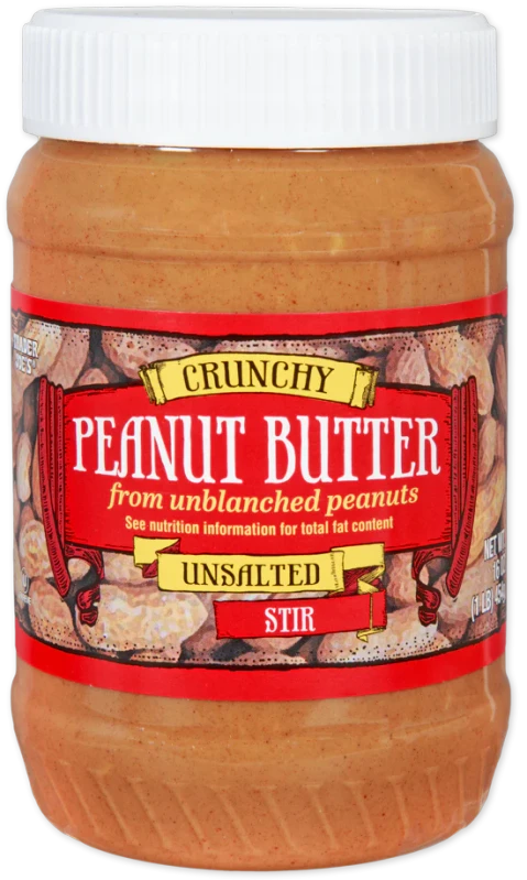 Crunchy Peanut Butter Unsalted Natural Dry Roasted Peanut Butter with No Added Oil or Sugar