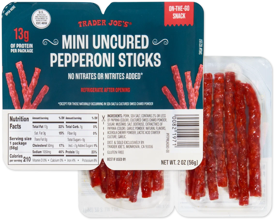Mini Uncured Pepperoni Sticks – Bold Savory Protein Snack 2 Oz