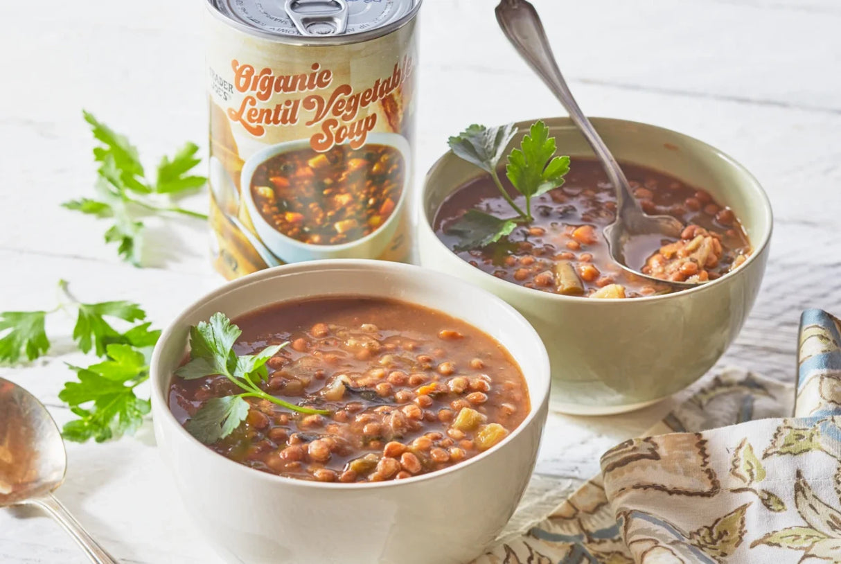 Trader Joe’s Organic Lentil Vegetable Soup – 15 Oz Hearty Gluten-Free Vegan Soup