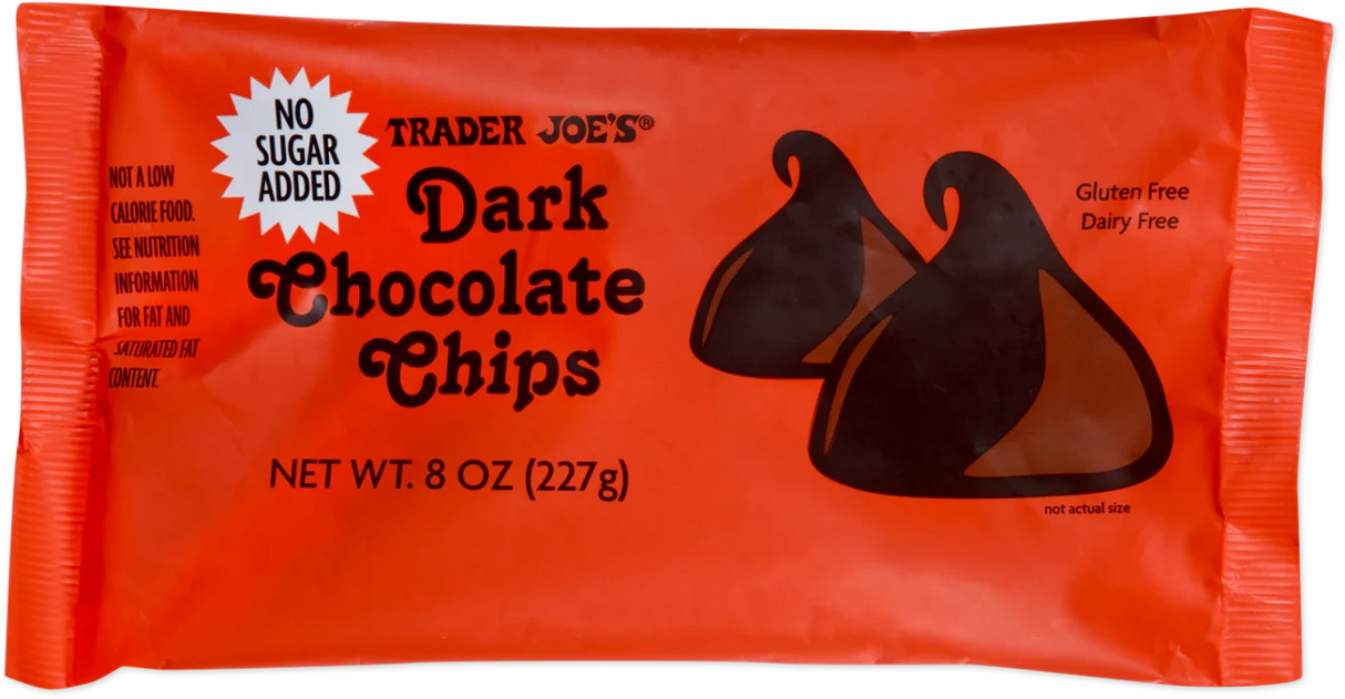 Dark Chocolate Chips No Sugar Added – Sugar-Free Dark Chocolate Baking Chips (8 oz)