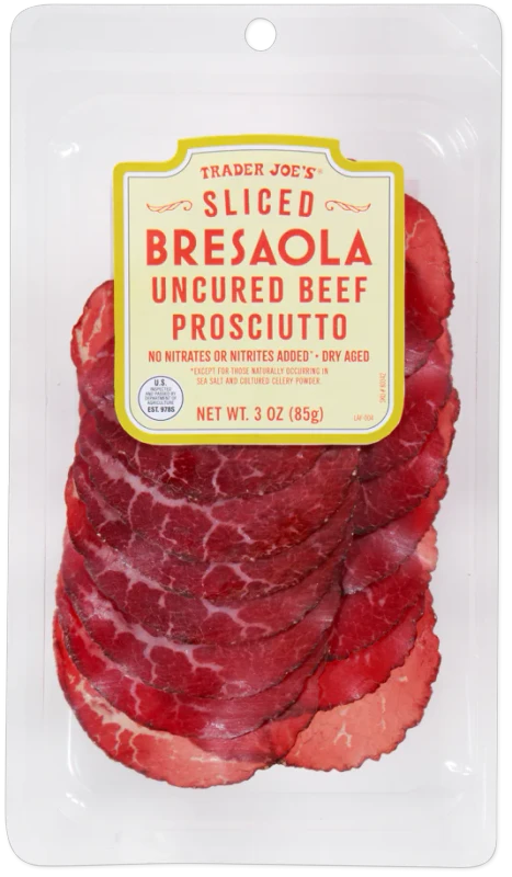 Sliced Bresaola Uncured Beef Prosciutto 3 Oz Air-Dried Beef