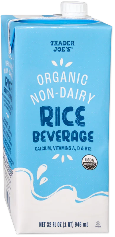 Organic Non Dairy Rice Beverage Smooth Vegan Milk Alternative Drink