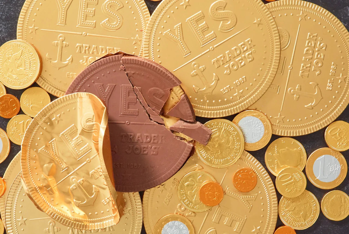 The Milk Chocolate Coin – Oversized Foil-Wrapped Milk Chocolate Disc