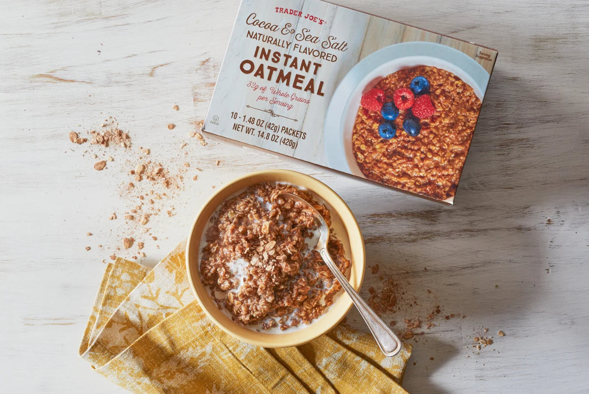 Trader Joe’s Cocoa & Sea Salt Instant Oatmeal – Rich, Chocolatey Breakfast Delight