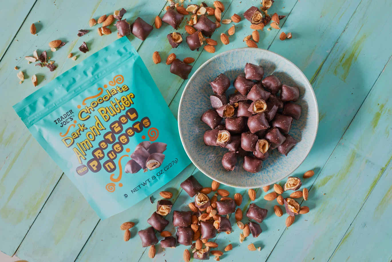 Trader Joe’s Dark Chocolate Almond Butter Pretzel Nuggets 8 oz