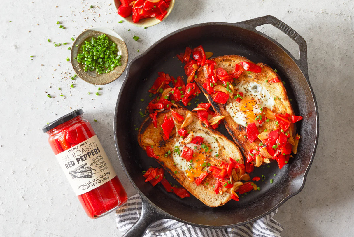 Fire Roasted Red Peppers – Smoky Sweet Roasted Pepper Strips 16.4 Oz