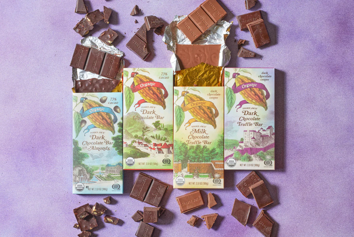 Trader Joes Organic Dark Chocolate Bar with Almonds/3.51 Oz