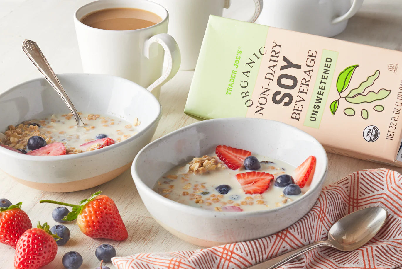 Organic Non-Dairy Soy Beverage Unsweetened 32 Fl Oz