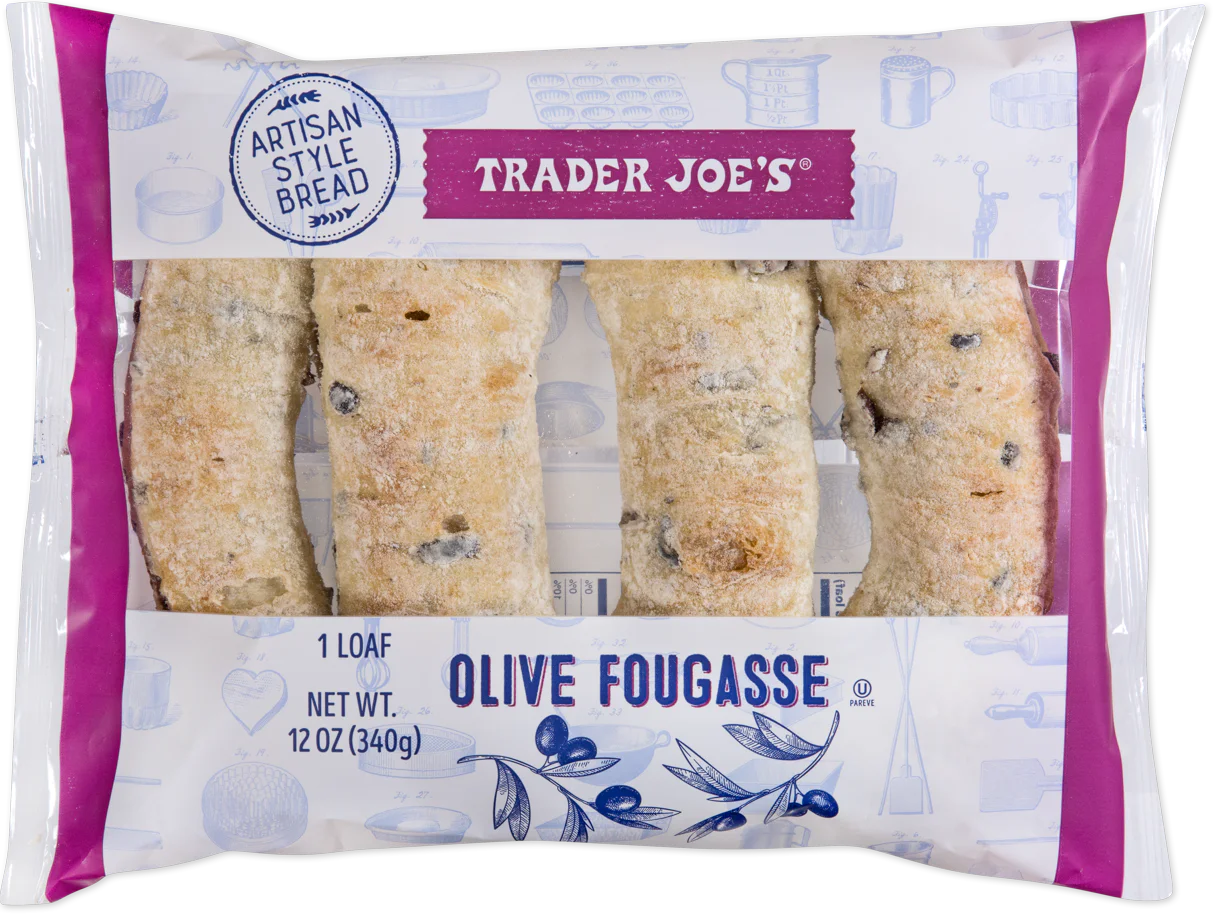 Olive Fougasse 12 oz Rustic & Flavorful