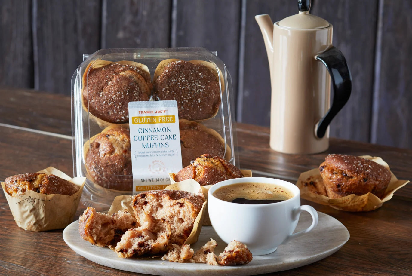 Trader Joe’s Gluten Free Cinnamon Coffee Cake Muffins/14 Oz