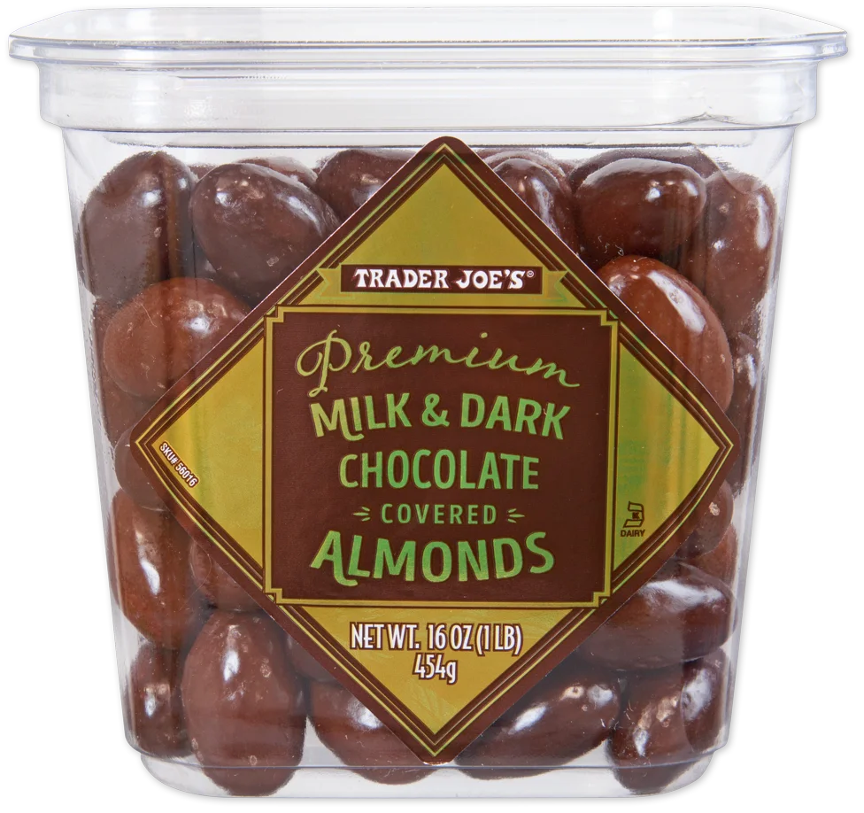 Trader Joe’s Premium Milk & Dark Chocolate Covered Almonds/16 Oz
