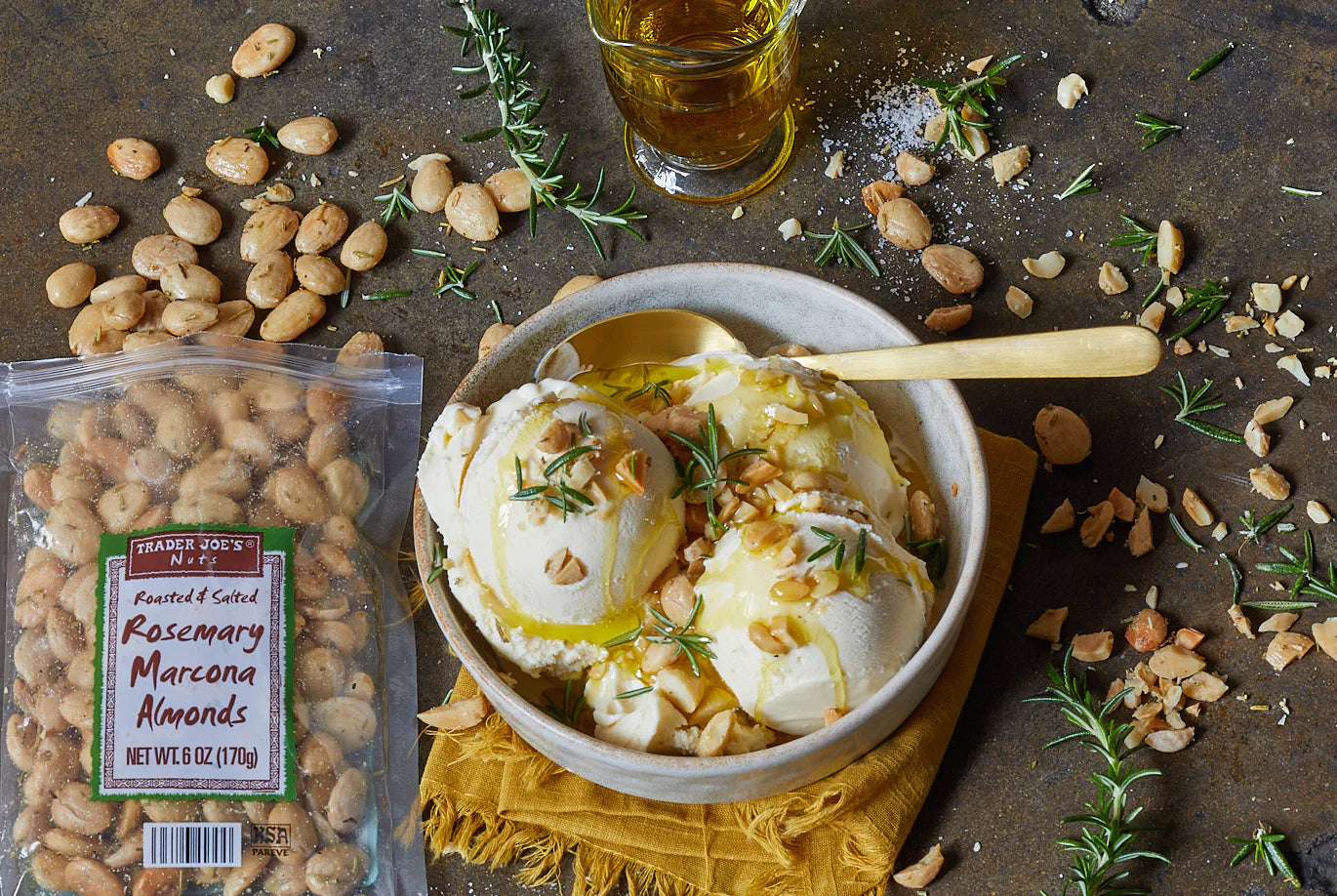 Roasted & Salted Rosemary Marcona Almonds 6 Oz