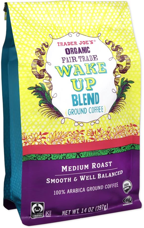 Organic Fair Trade Wake Up Blend Ground Coffee 14 Oz
