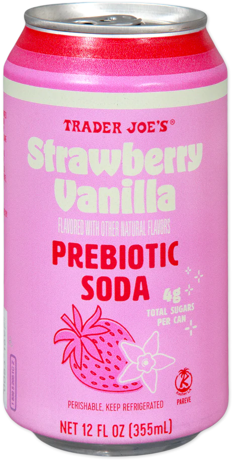 Strawberry Vanilla Prebiotic Soda-12FL OZ