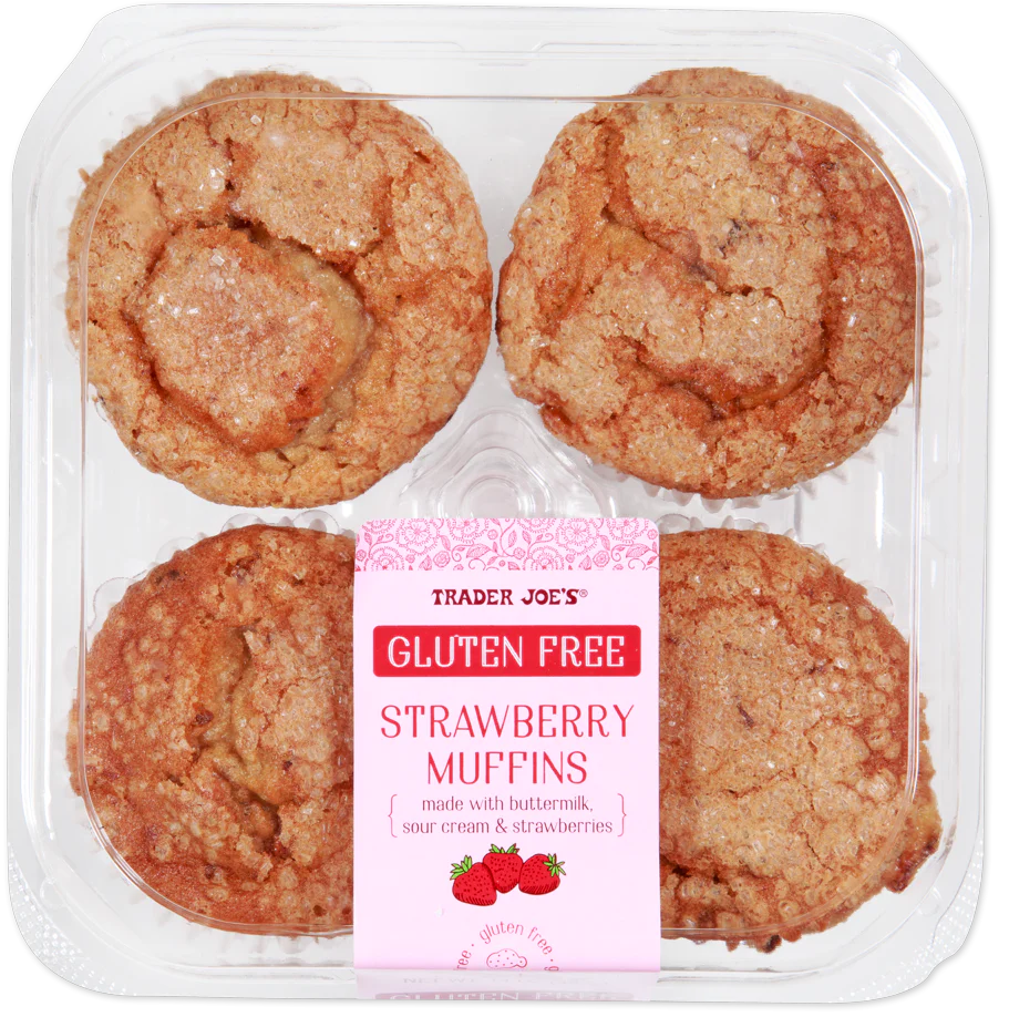 Trader Joes Gluten Free Strawberry Muffins 14 Oz