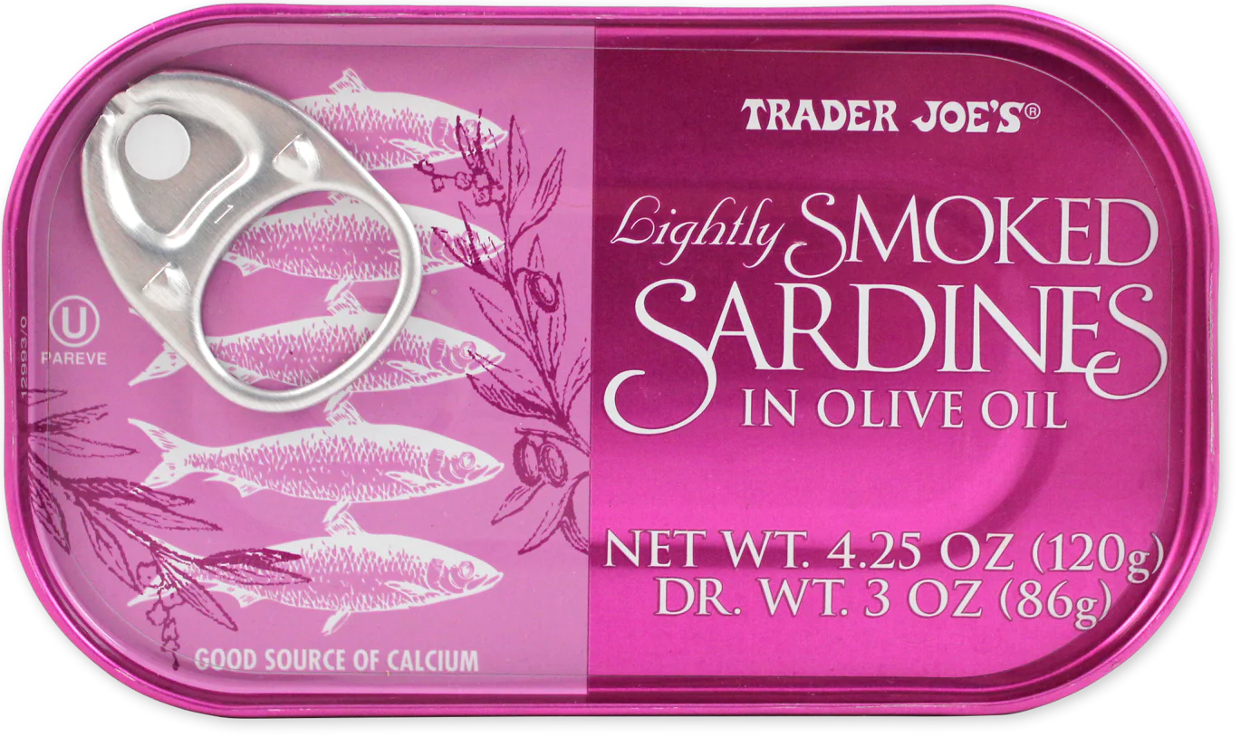 Trader Joes Lightly Smoked Sardines in Olive Oil/4.25 Oz