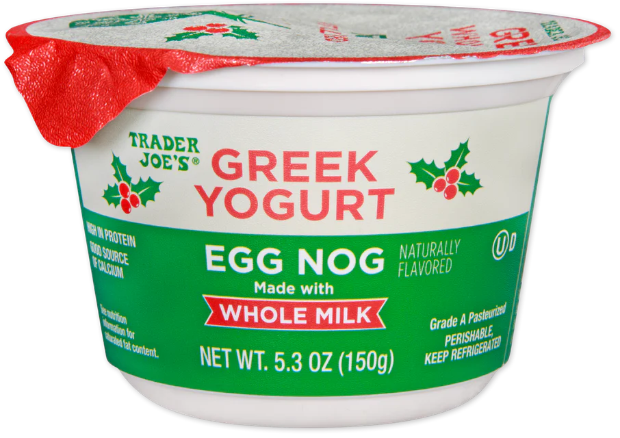 Egg Nog Greek Yogurt Whole Milk Creamy Spiced Holiday Yogurt 5.3 Oz