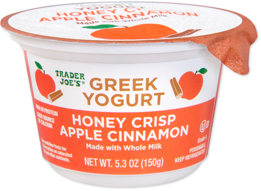 Honey Crisp Apple Cinnamon Greek Yogurt Creamy High Protein 5.3 Oz