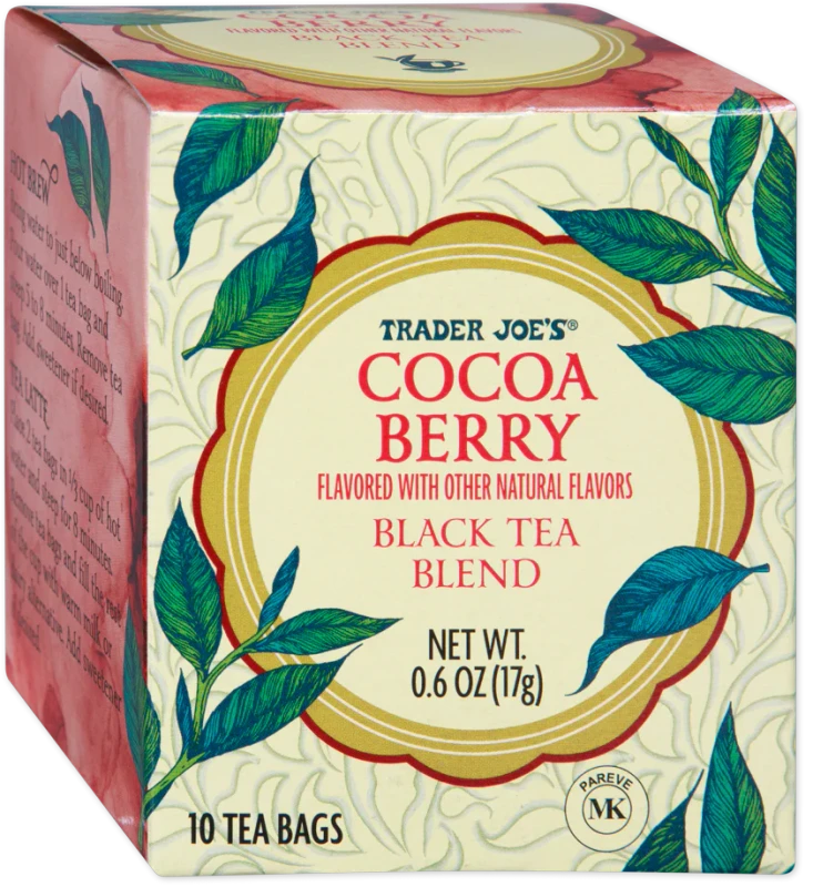 Cocoa Berry Black Tea Blend Fruity Cocoa Flavored 10 Bags