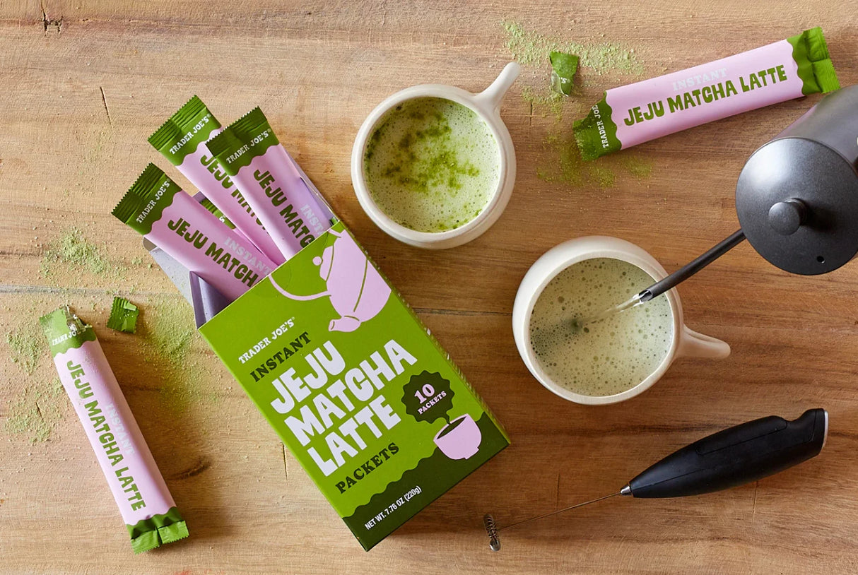 Instant Jeju Matcha Latte Packets Sweet Green Tea Mix 7.76 Oz