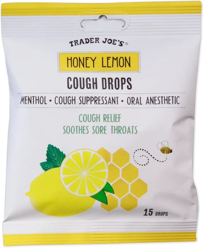 Honey Lemon Throat Drops 15pc Cough Relief