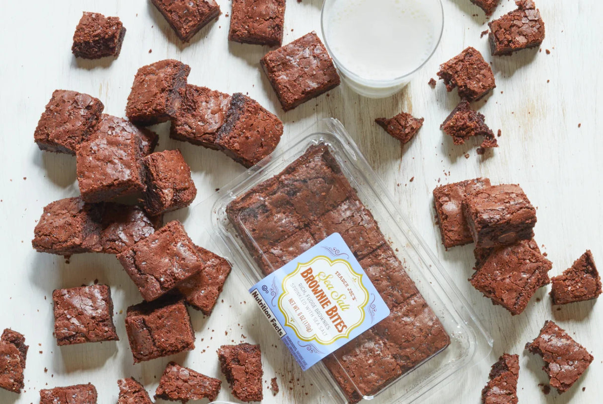Sea Salt Brownie Bites 6 Oz Fudgy Chocolate Snack Bites