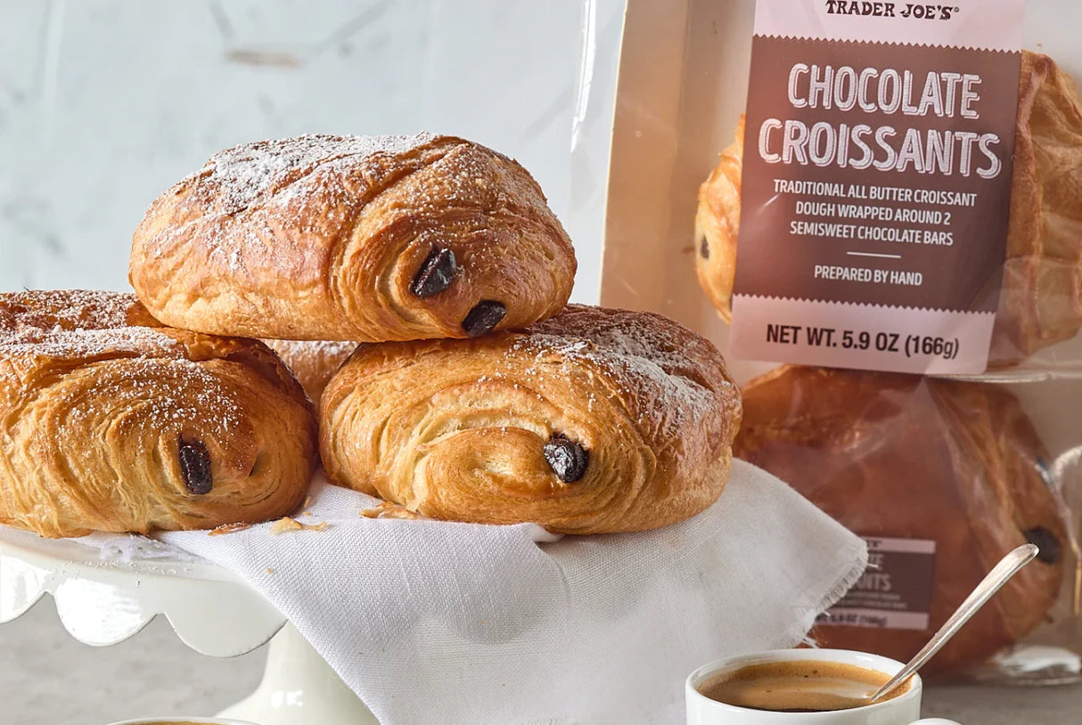 Chocolate Croissants 5.9 Oz Buttery Flaky French Style Pastry with Chocolate Filling