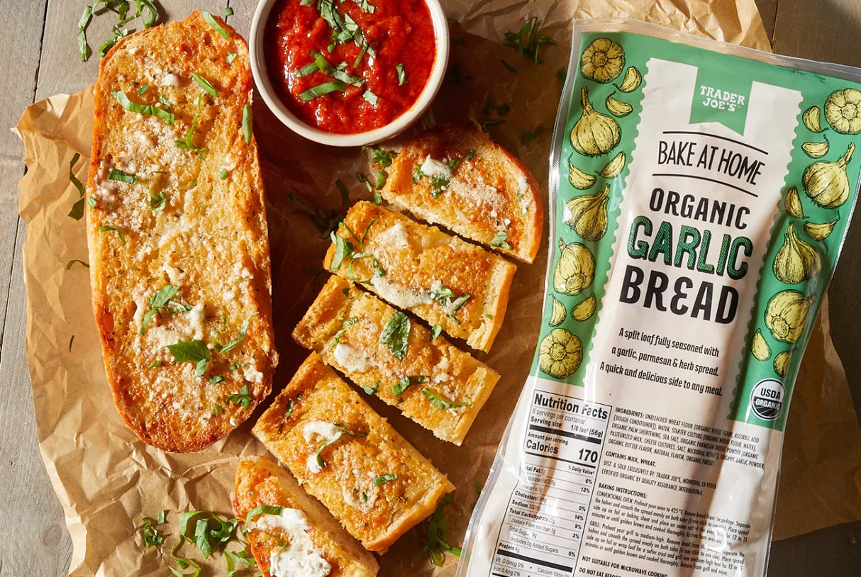 Organic Garlic Bread 12 Oz Bake at Home Rustic Garlic Parmesan Loaf