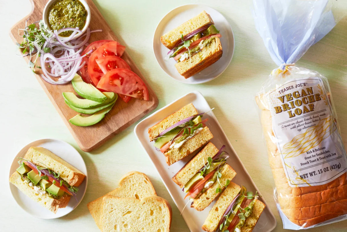 Vegan Brioche Loaf 15 Oz Plant-Based Soft Sliced Brioche Bread