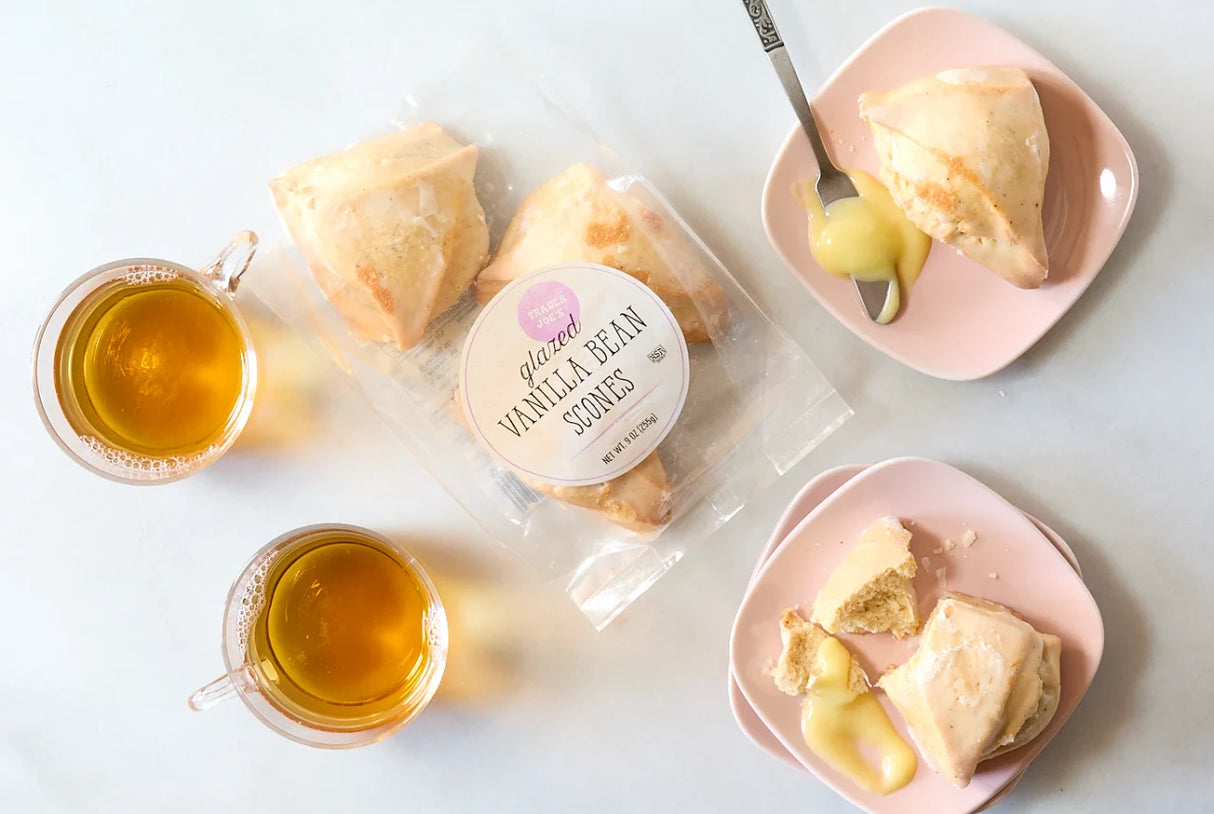 Glazed Vanilla Bean Scones 9 Oz Soft Bakery Scones with Vanilla Bean Glaze