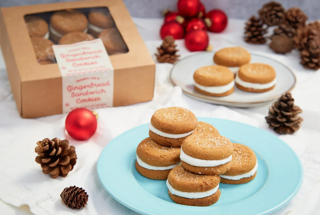 Gingerbread Sandwich Cookies 20 Oz Soft Spiced Holiday Cream Filled Cookies
