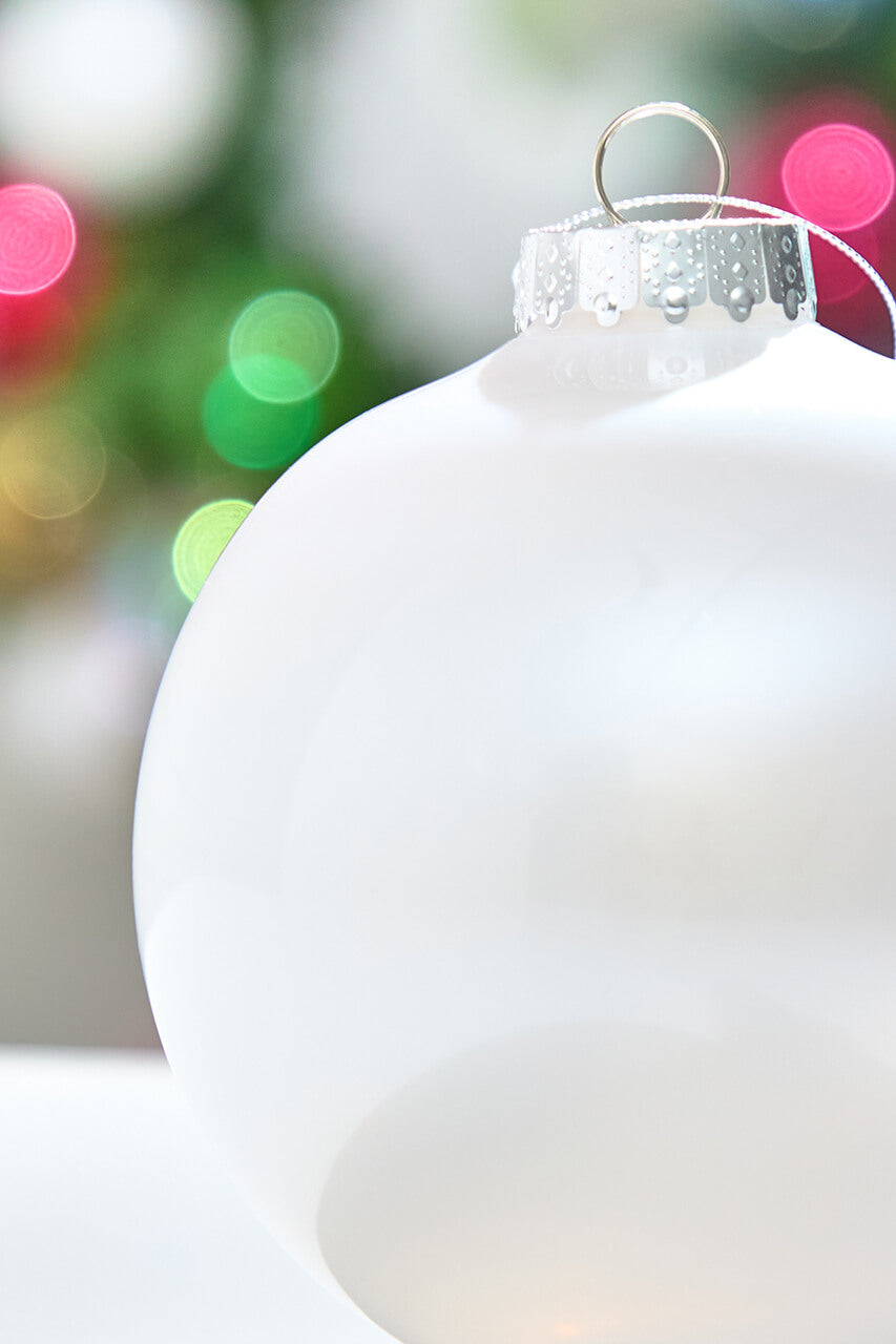 6" Pearl Iridescent Ball Ornament
