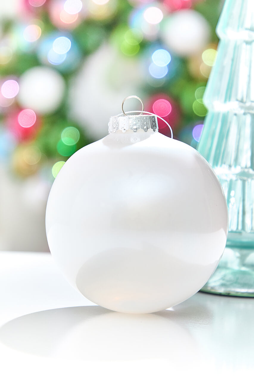 6" Pearl Iridescent Ball Ornament