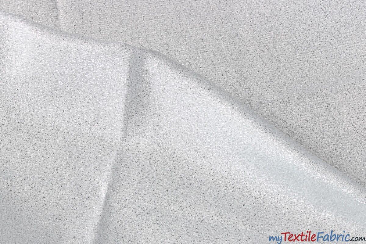 Starburst Metallic Jacquard Polyester Fabric - Metallic Veins, 58/60" Width, Multiple Colors (1 Yard)