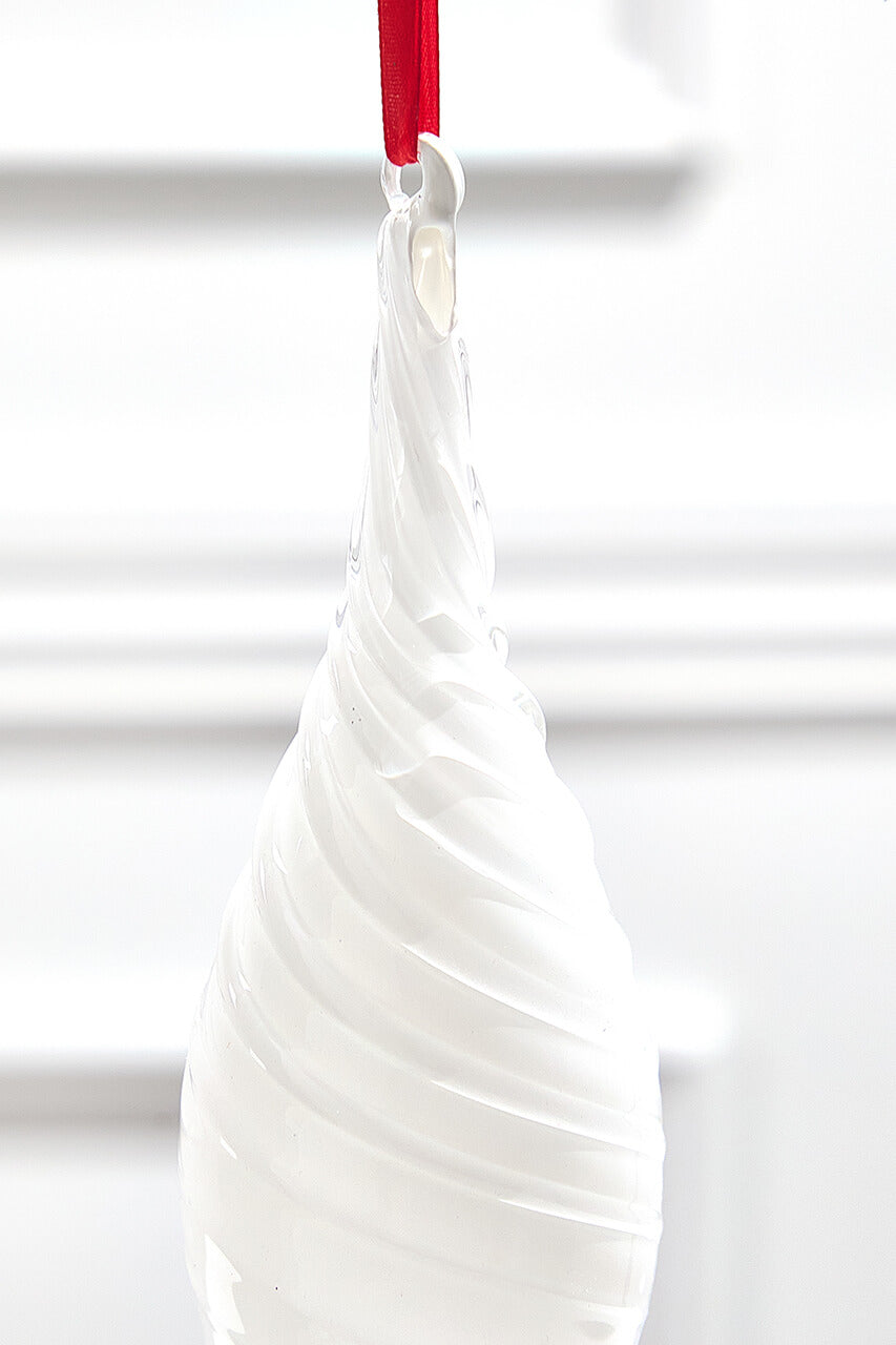 10.25" Milky Way Swirl Glass Finial Drop Ornament