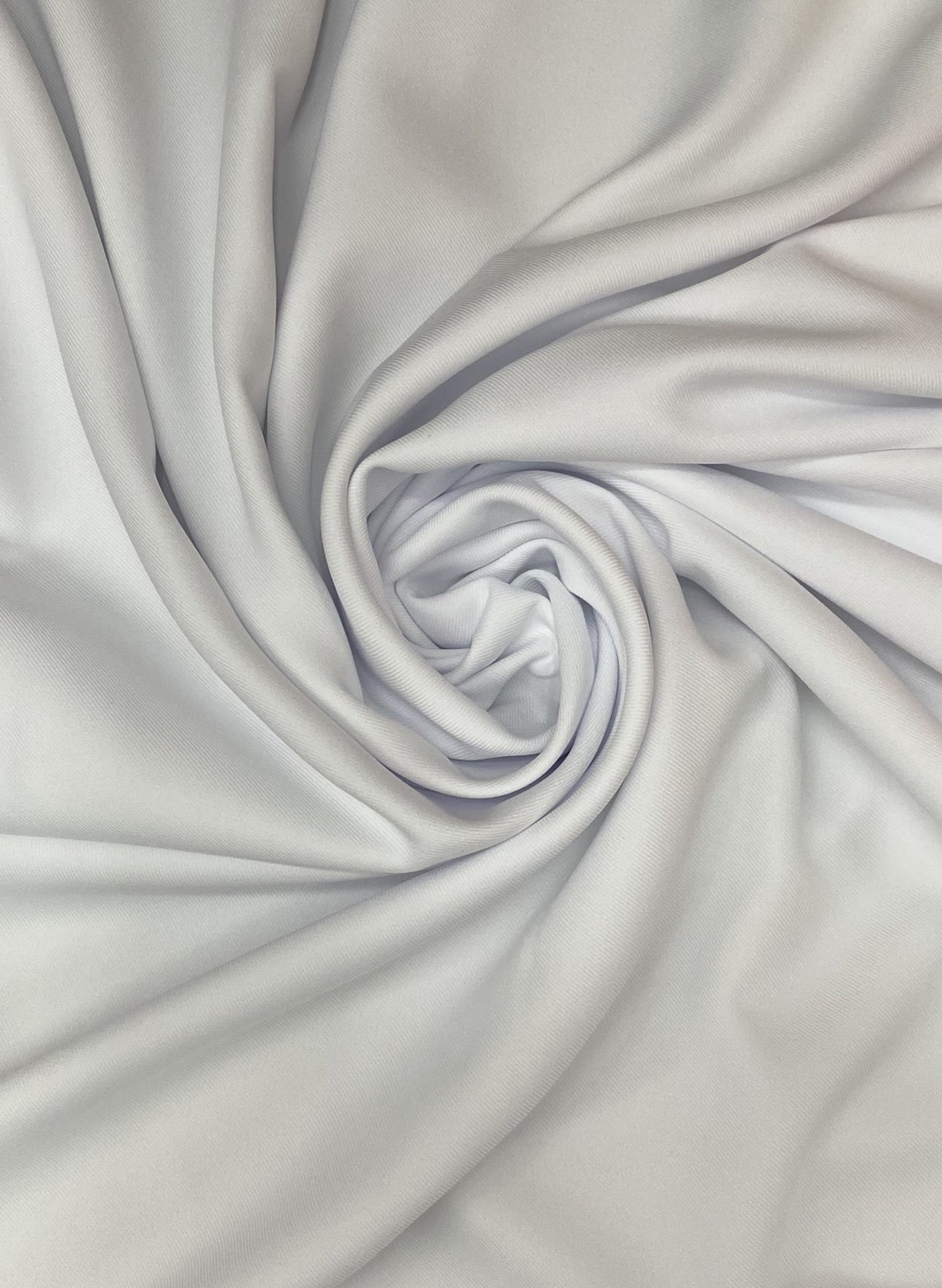 Gabardine Polyester Gabardine Fabric - White, 59/60" Width (1 Yard)