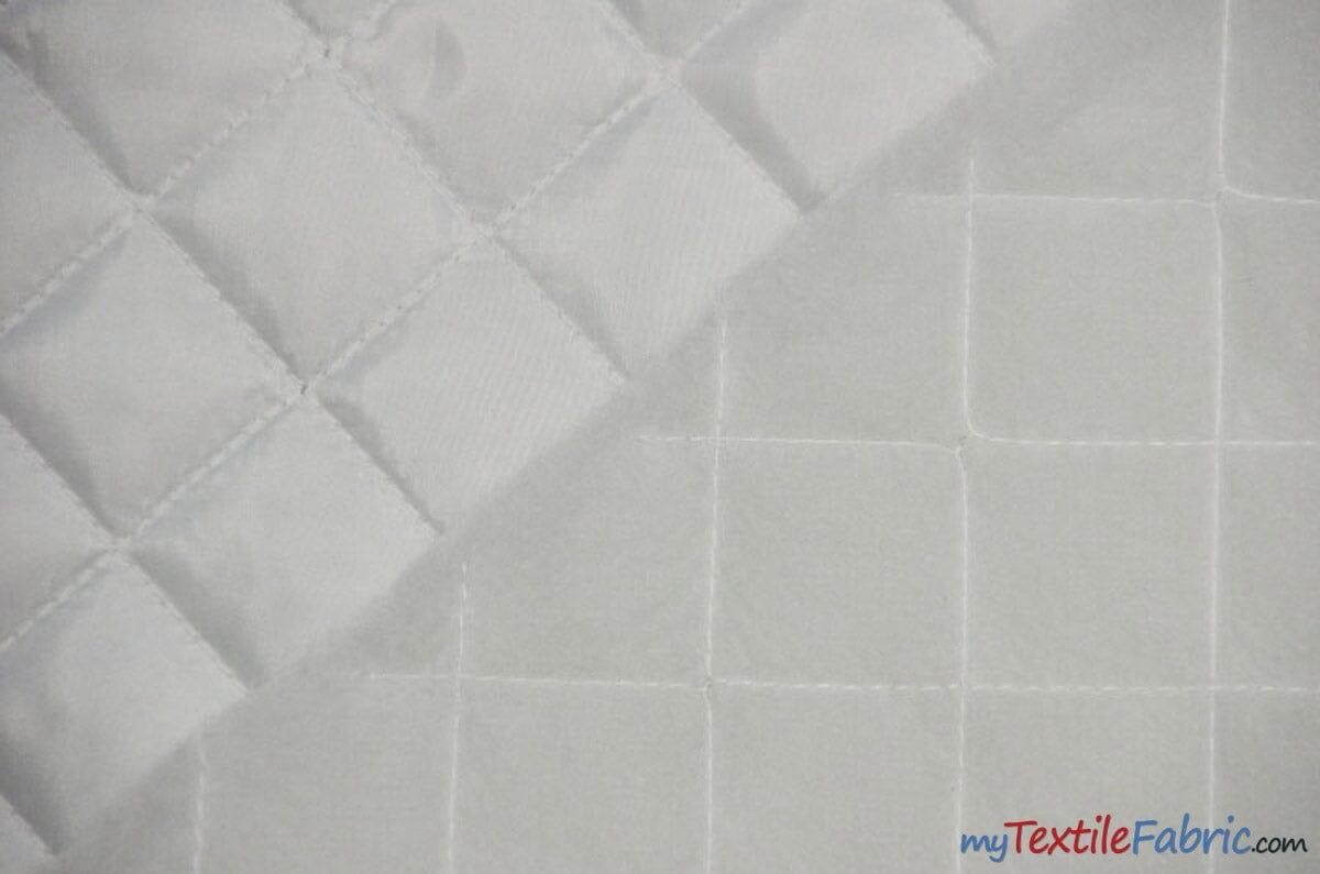Quilted Polyester Batting Fabric - Diamond Quilted Padded Lining, 58/60" Width (1 Yard)