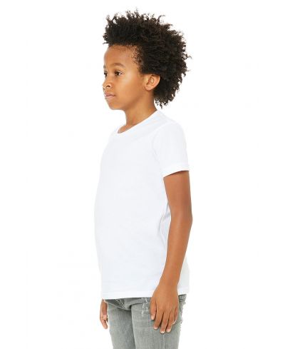 Bella Canvas 3001Y 100 Percent Cotton Fabric - White, Youth Short Sleeve, 4.2 Oz (1 Piece)
