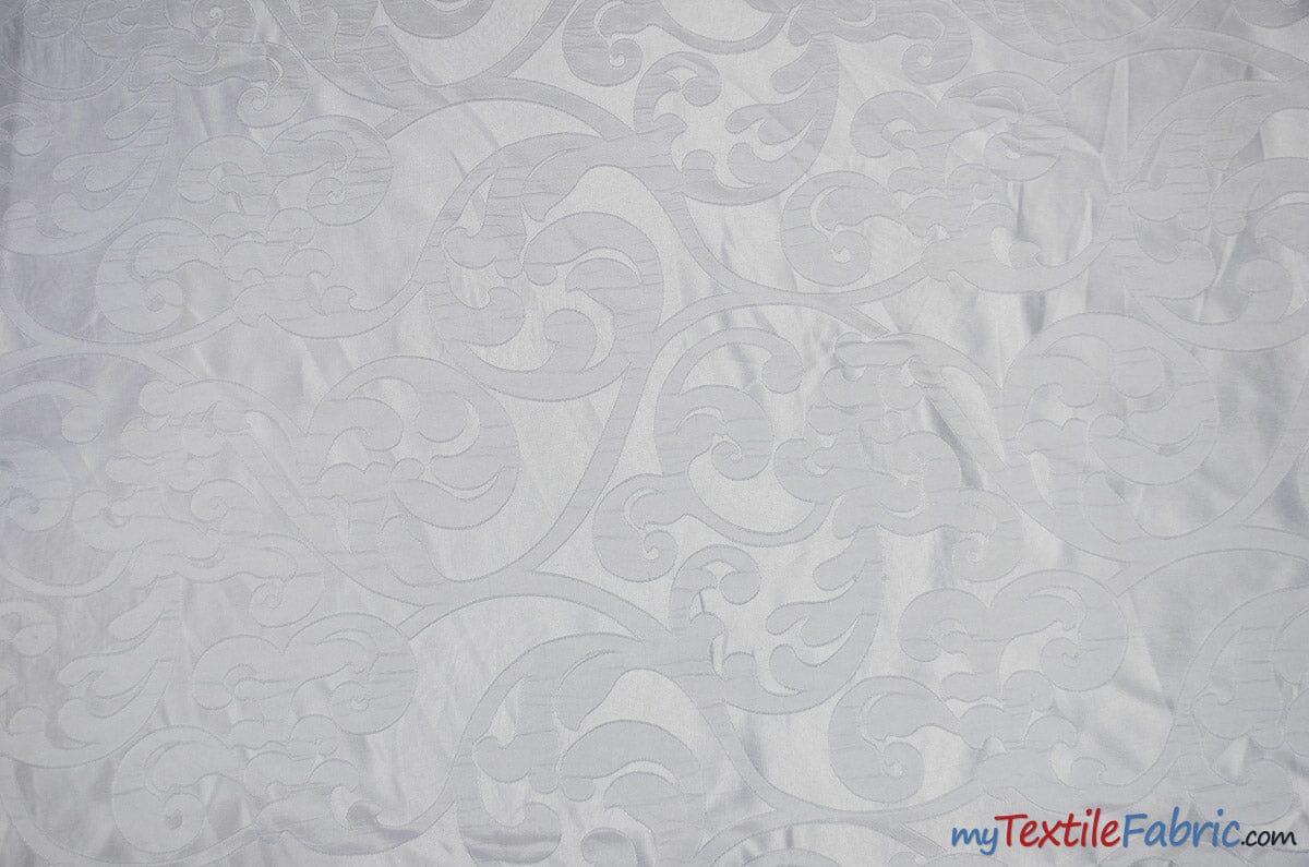 Victorian Damask Jacquard Fabric - Vineyard Damask Pattern, 58/60" Width (1 Yard)