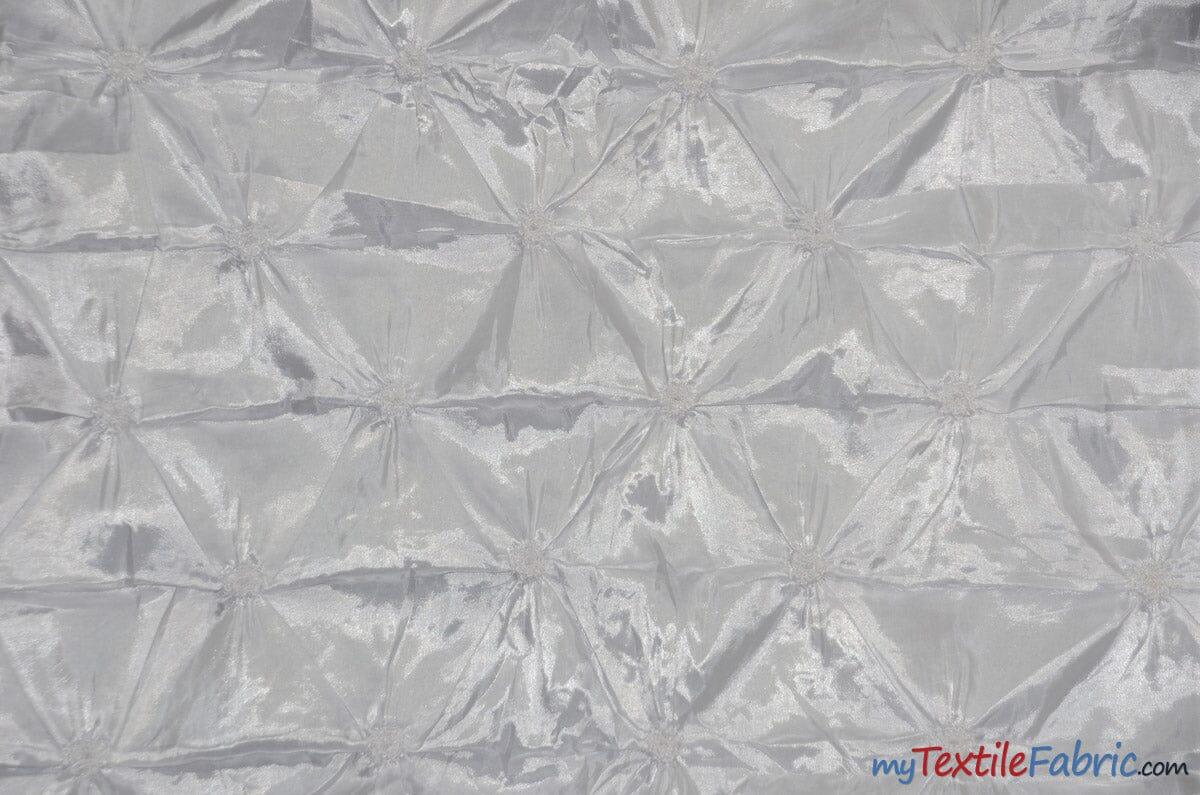 Pinwheel Button Taffeta Polyester Fabric - Pinwheel Button Texture, 48" Wide, Multiple Colors (1 Yard)