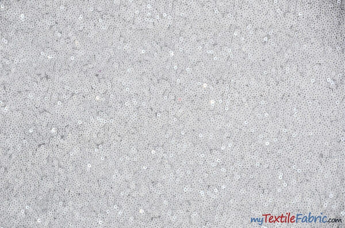 Glitz Mesh Sequins Polyester Fabric - 3Mm Glitter Sequins, 52" Width, Multiple Colors (1 Yard)