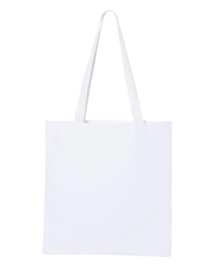 Big Tote Bag 600 Denier Polyester/PVC Fabric - White, Zippered Closure, 18"W x 16"H x 4 1/2"D (1 Bag)