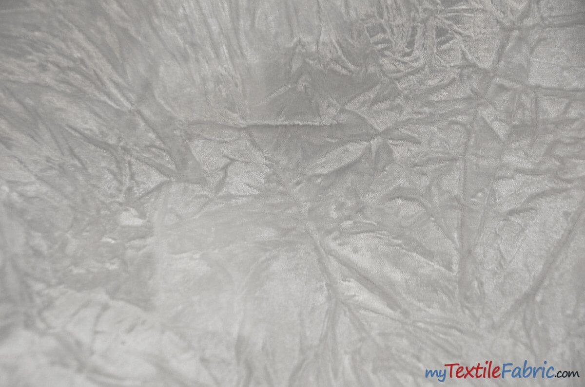 Crushed Triple Velvet Acetate Nylon Fabric - Solid Plush Velvet, 44/45" Width, Multiple Colors (1 Yard)