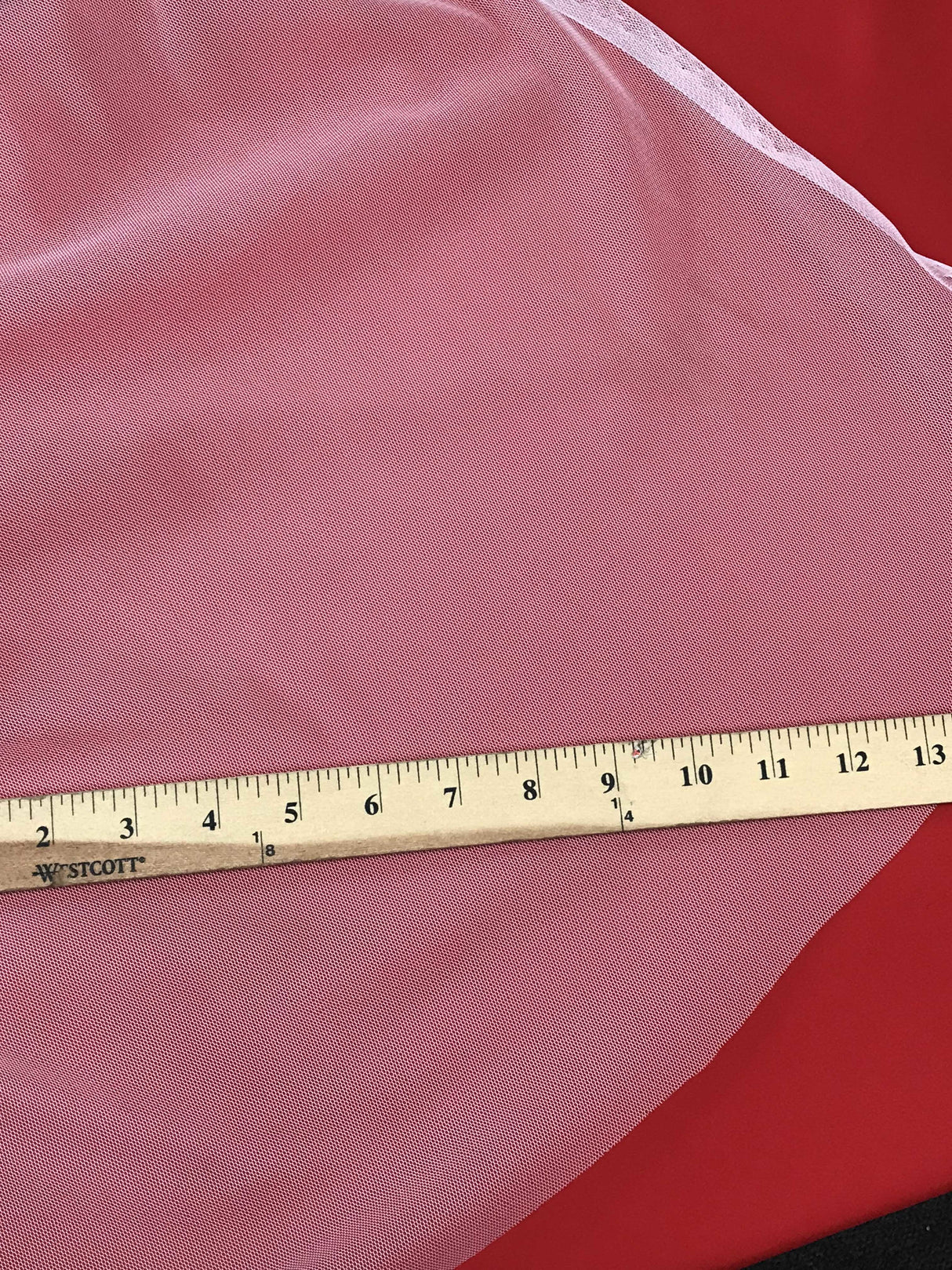 English Net White Polyester Fabric - White Mesh, 59/60" Width (1 Yard)