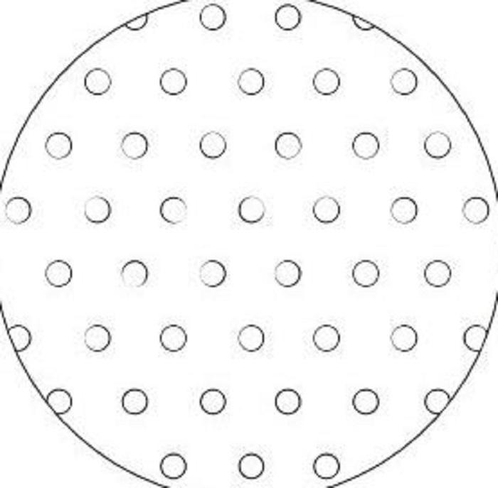 Vent Hole Vinyl Fabric - White, Vent Hole, 20" Width (1 Foot)